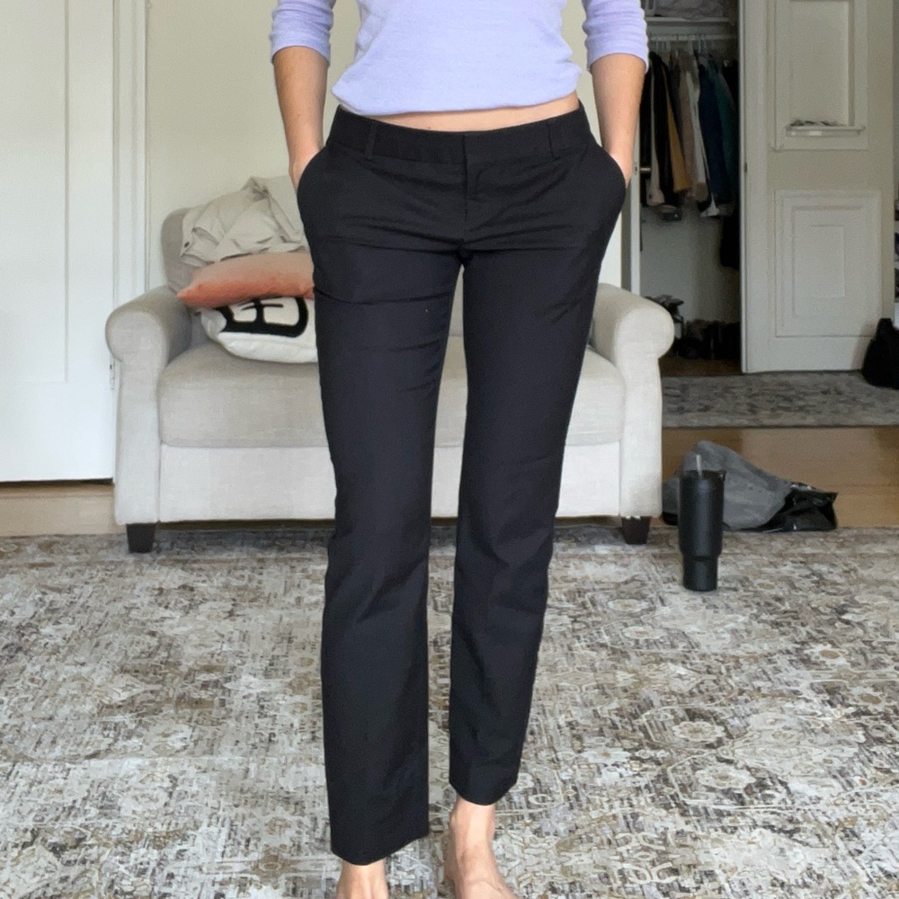 Black ankle length trousers 6 tall